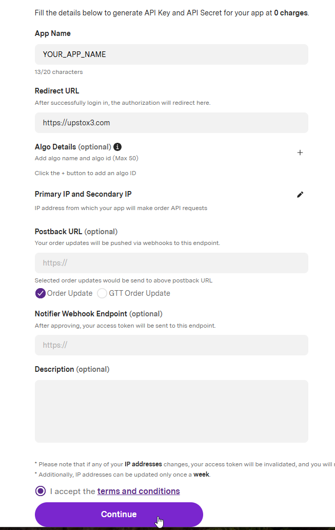 Fill Details